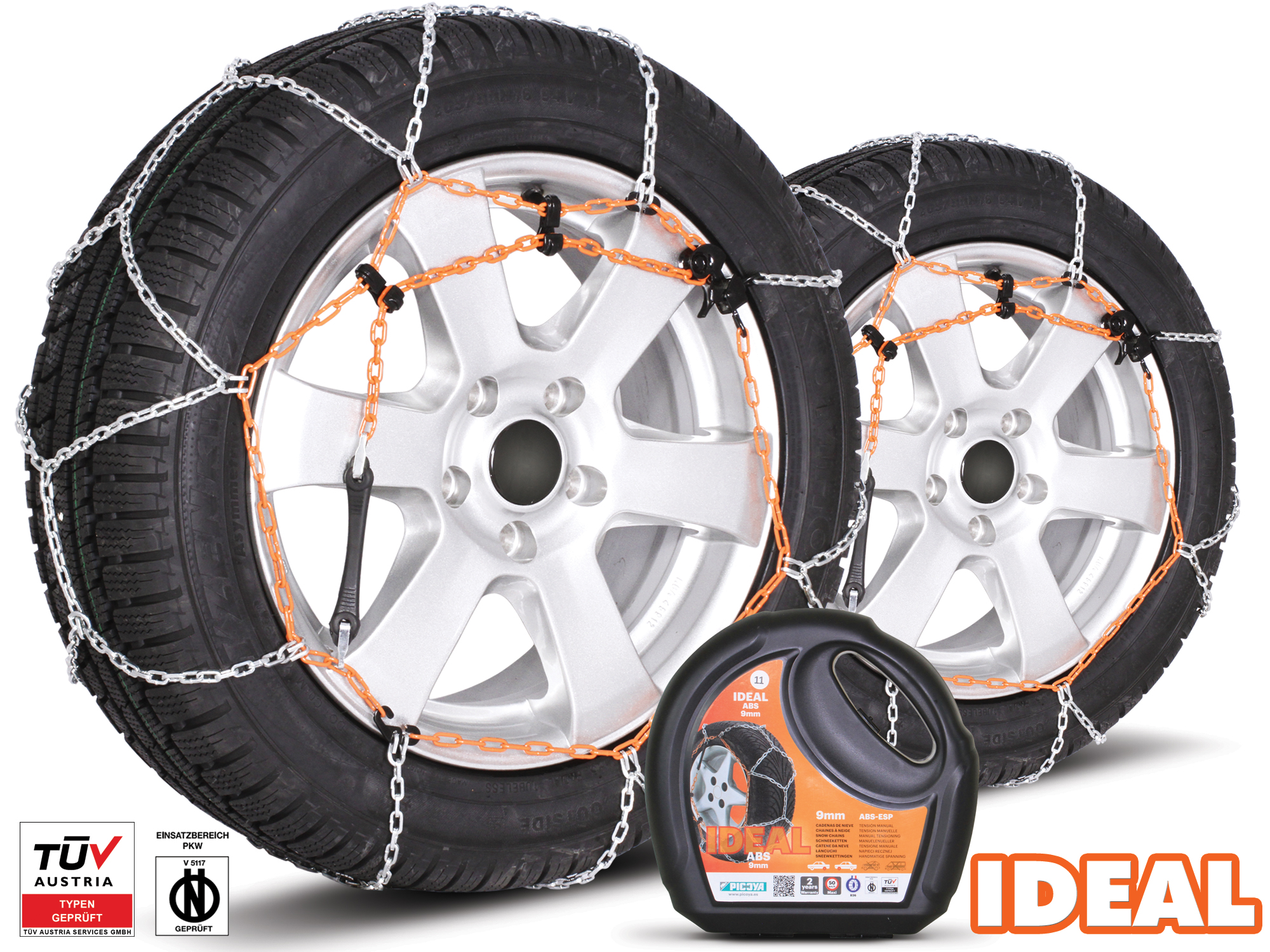 Snow Chains- Ideal - Size 10 